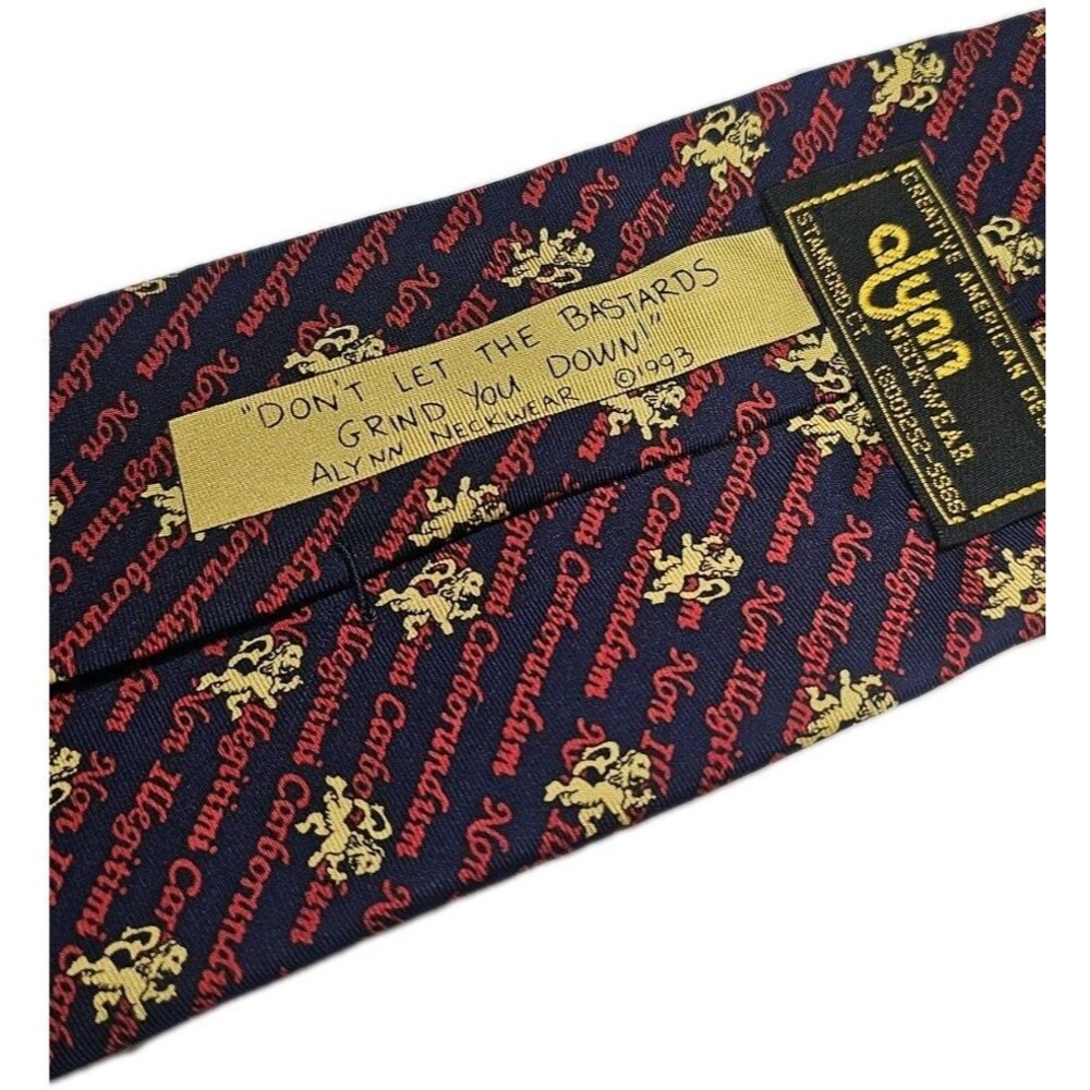 Vintage Alynn Tie Don’t Let The Bastards Grind You Down Non Illegitimi...